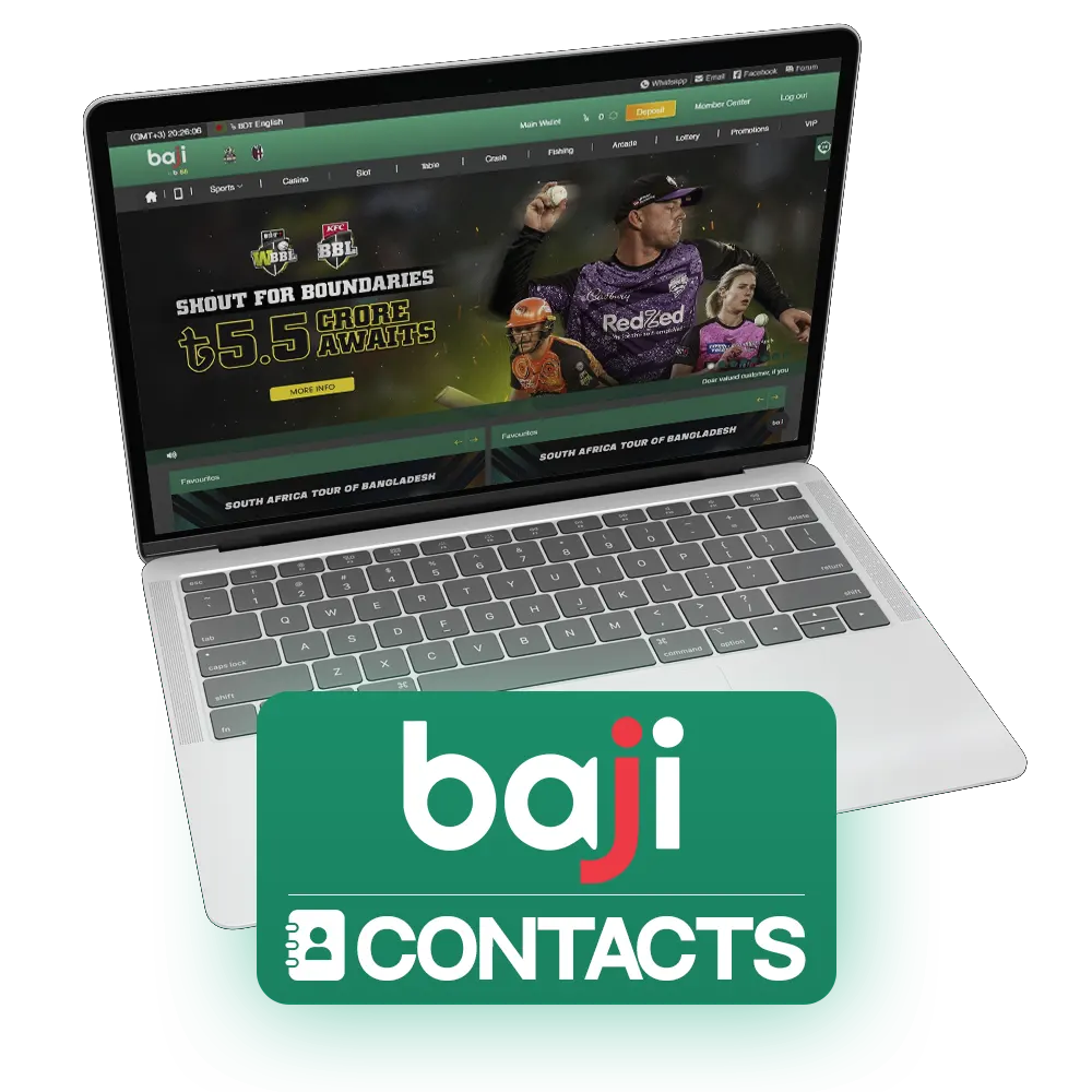 Baji Live contacts to get in touch.