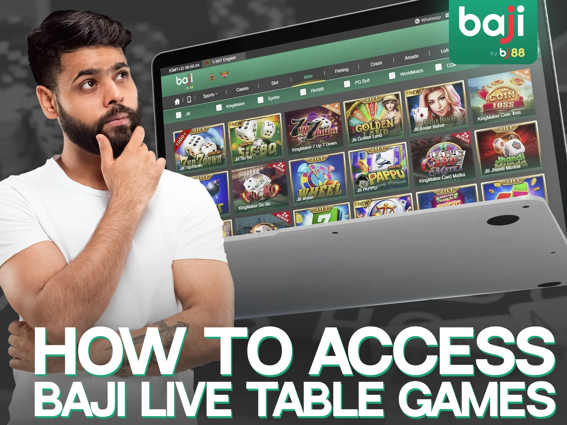 Playing table games at Baji Live is very easy.