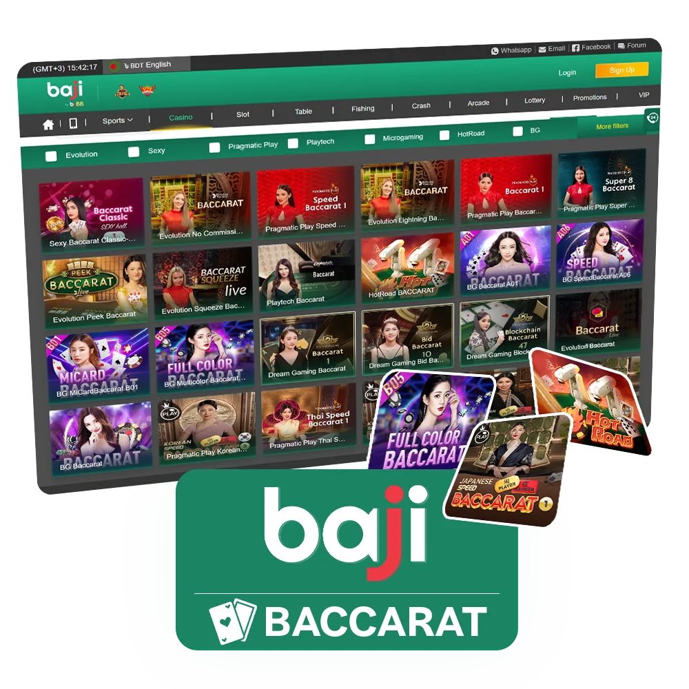 Join Baji Live to play baccarat.