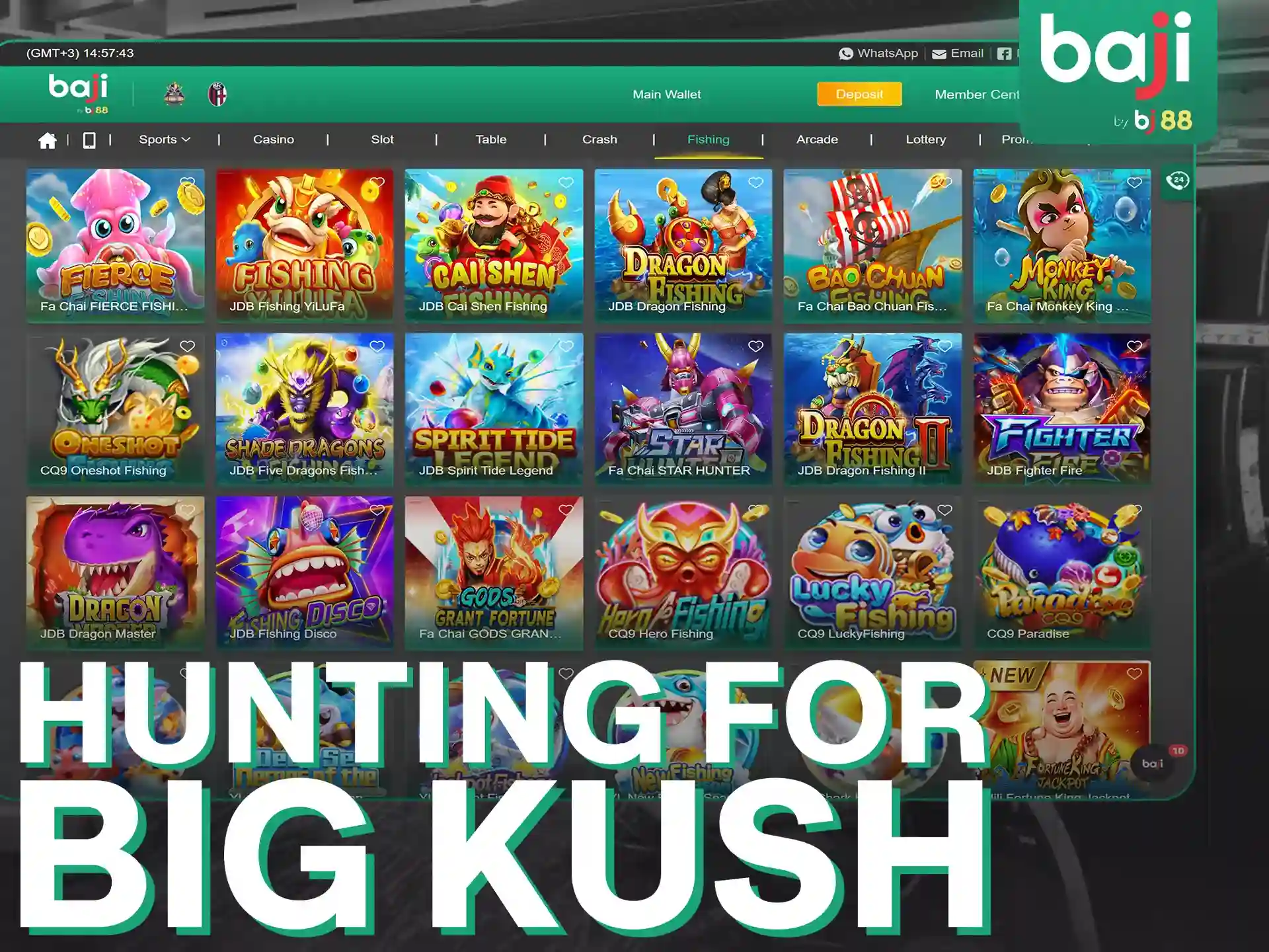 Baji Live invites you to enjoy fishing games.