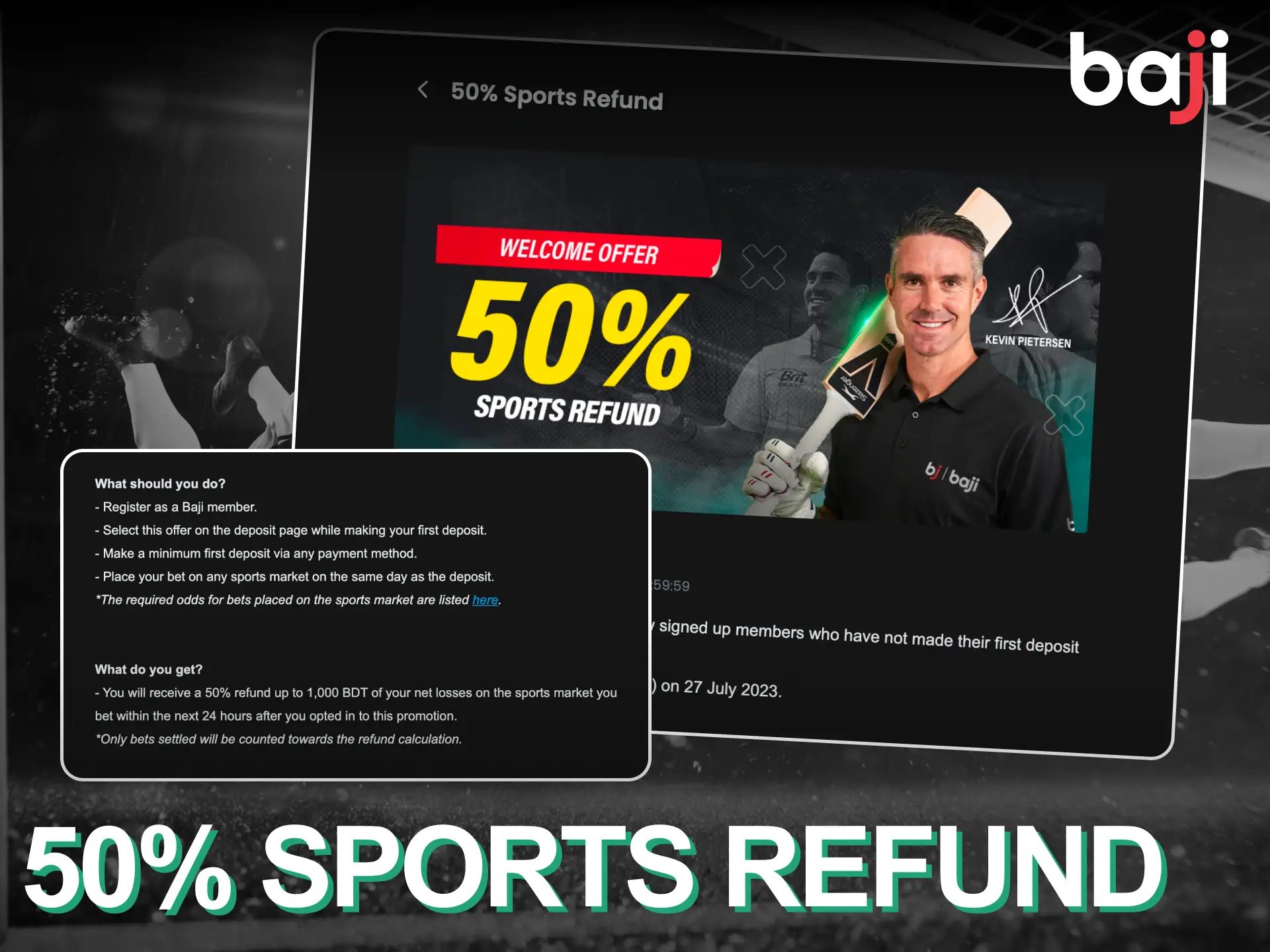 This bonus allows players at Baji Live to hedge their betting on sports.