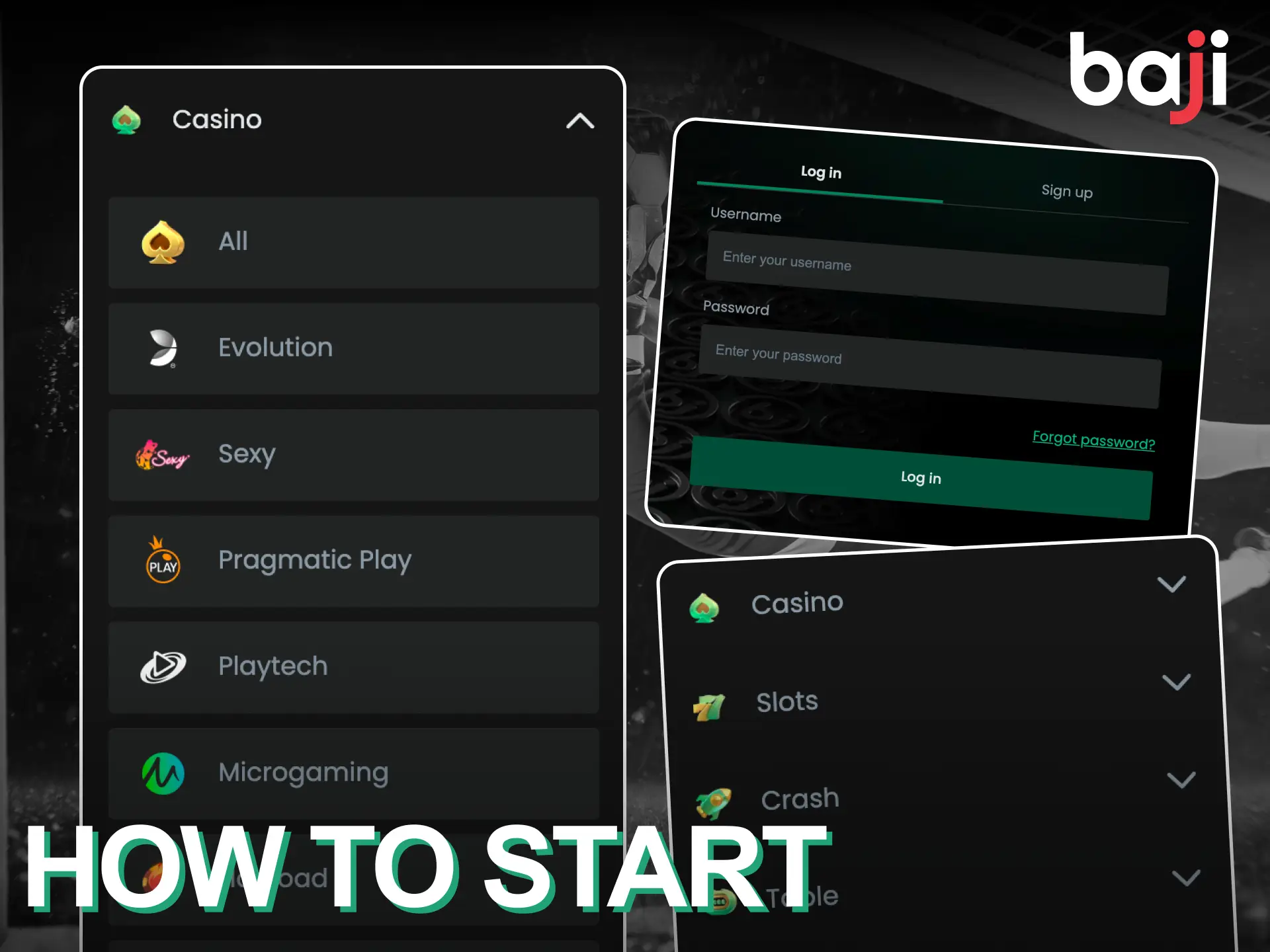 Start playing on the Baji Live site is simple and quick.
