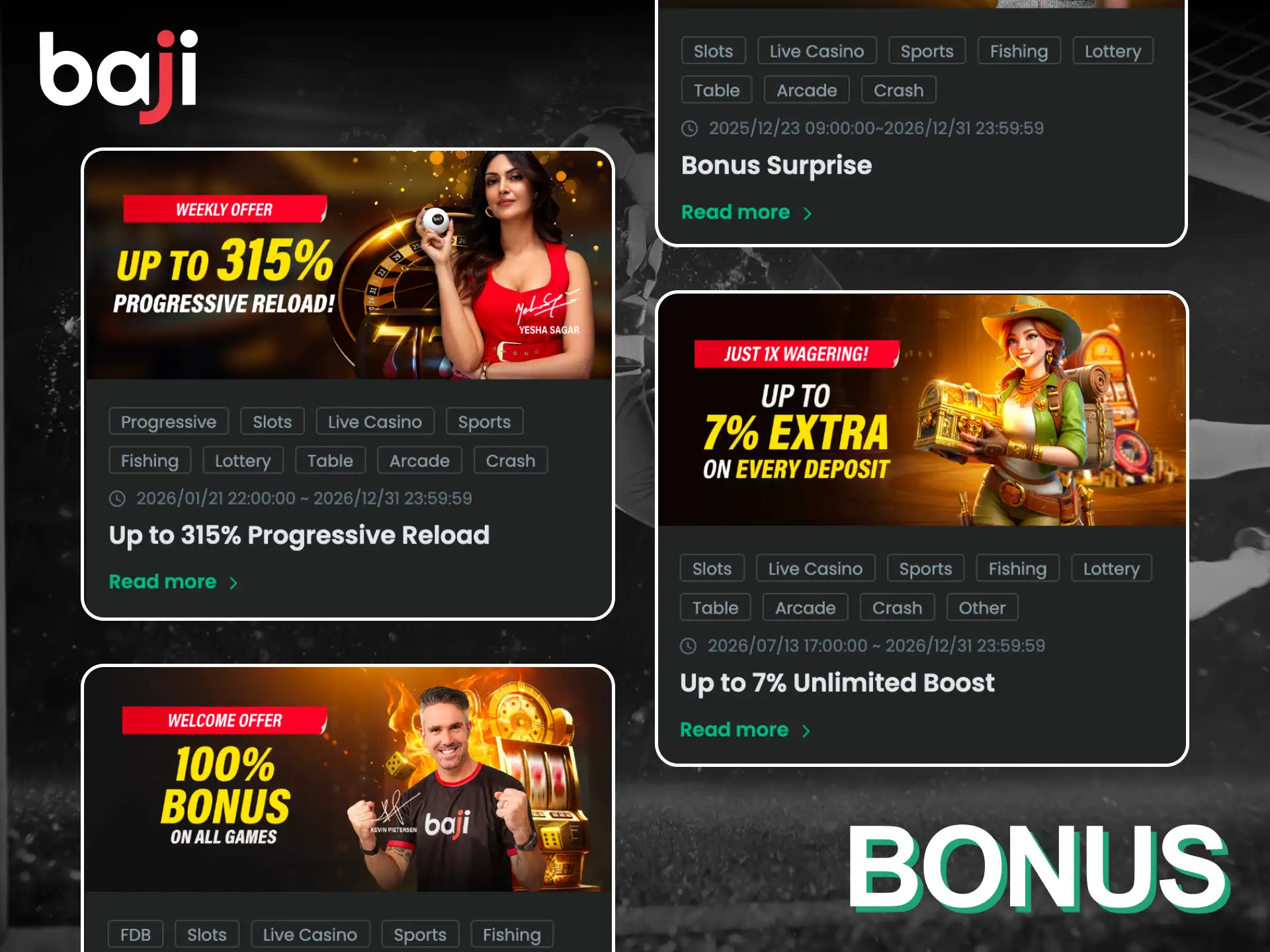Baji Live has special offers for Lottery gamblers.