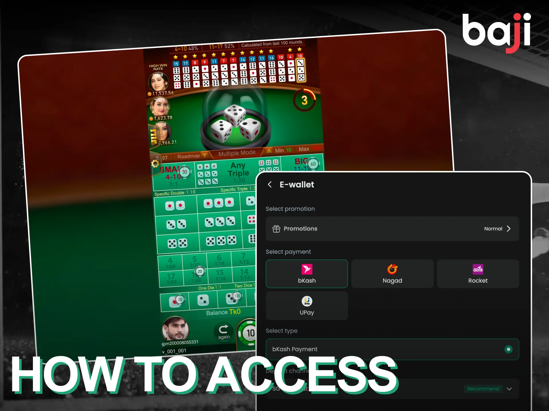 Playing table games at Baji Live is very easy.