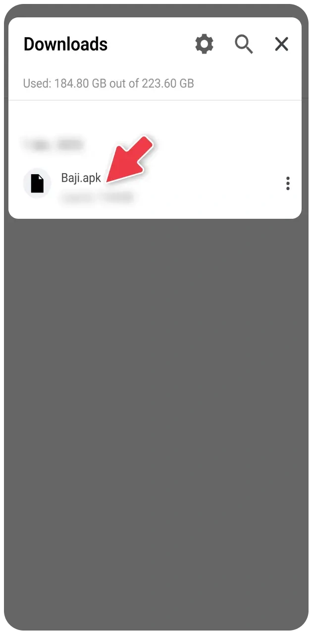 Tap the Baji Live apk file to start the installation process.