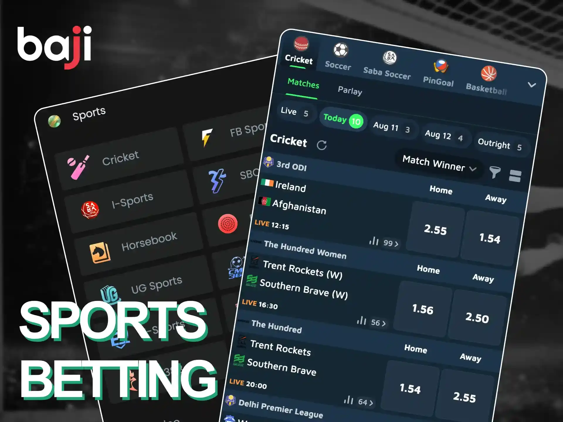 Place bets on your favourite sports with Baji Live application.